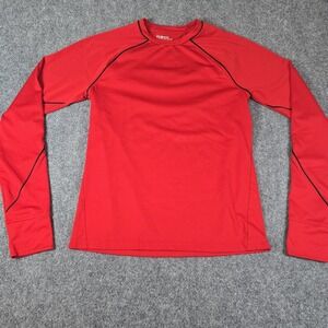 Sports Illustrated Red Long Sleeve Athletic T Shirt Mens Size S Moisture Wicking